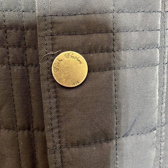 Brooks Brothers quilted winter jacket removable hood lined inner pocket  navy M - Picture 7 of 16